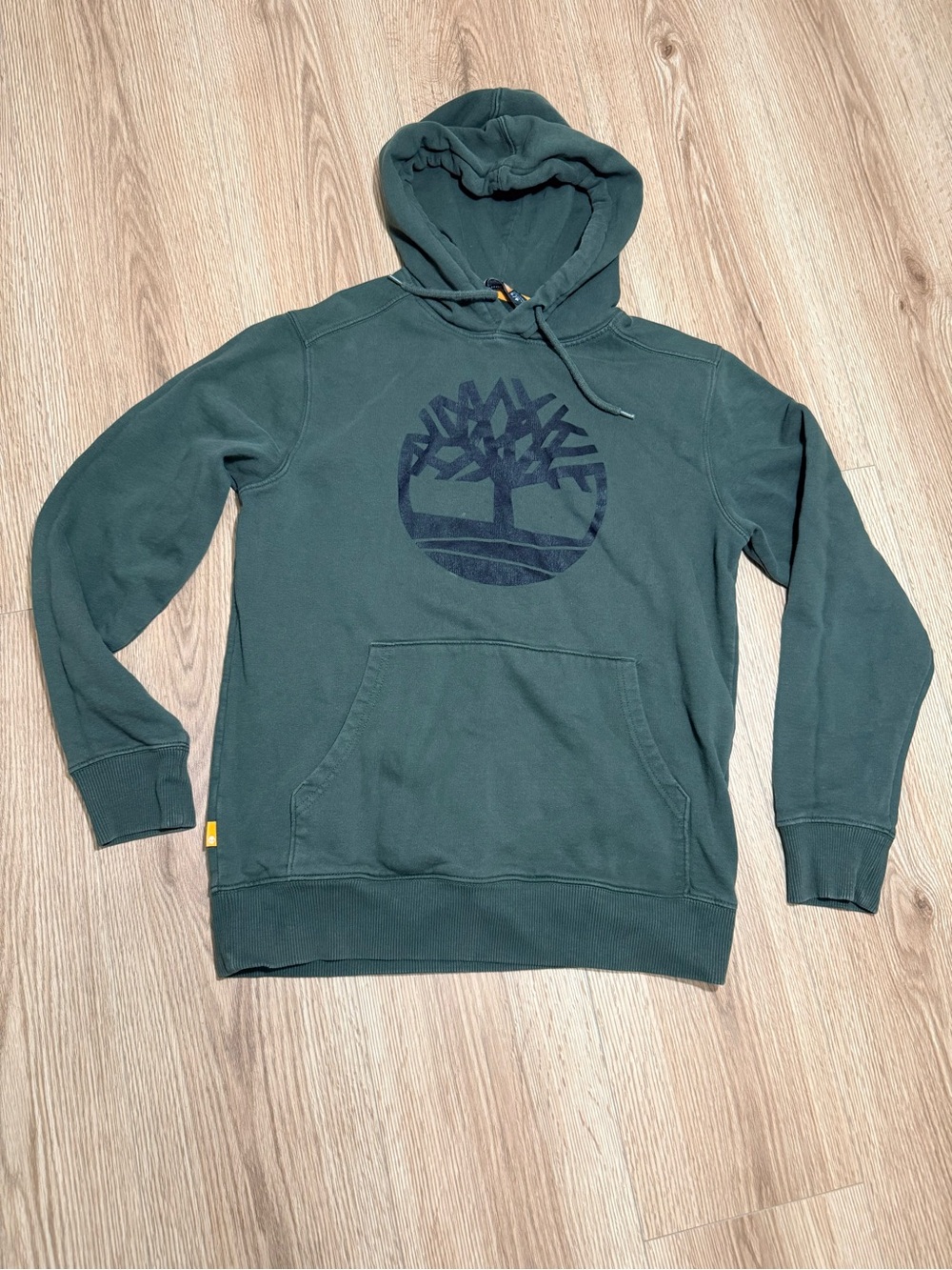 Timberland Men's Tree Logo Pullover Hoodie Green Size S Big Logo Sweatshirt